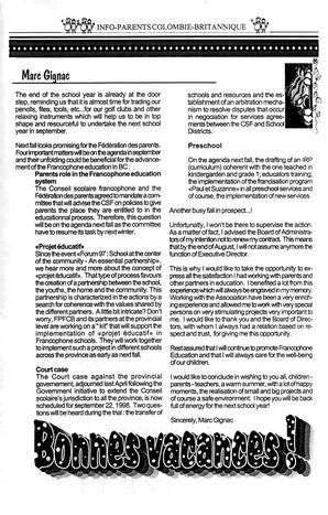   INFO-PARENTS COLOMBIE-BRITANNIQUE, 1998   , page 3