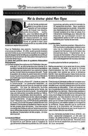   INFO-PARENTS COLOMBIE-BRITANNIQUE, 1998   , page 2