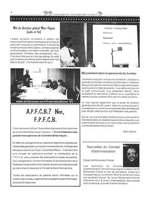   INFO-PARENTS COLOMBIE-BRITANNIQUE, 1998   , page 4
