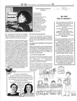   INFO-PARENTS COLOMBIE-BRITANNIQUE, 1997   , page 5