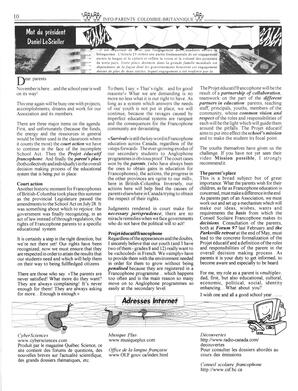   INFO-PARENTS COLOMBIE-BRITANNIQUE, 1997   , page 10