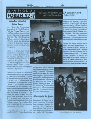   INFO-PARENTS COLOMBIE-BRITANNIQUE, 1997   , page 15