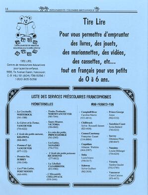   INFO-PARENTS COLOMBIE-BRITANNIQUE, 1997   , page 14
