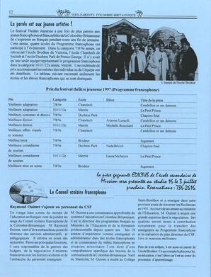   INFO-PARENTS COLOMBIE-BRITANNIQUE, 1997   , page 12