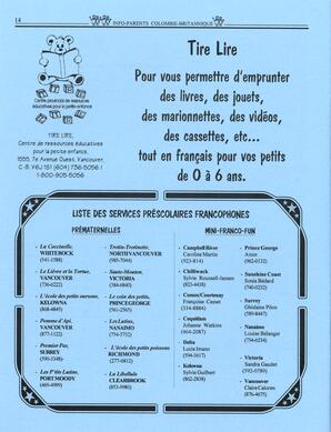   INFO-PARENTS COLOMBIE-BRITANNIQUE, 1996   , page 14
