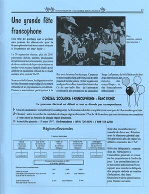   INFO-PARENTS COLOMBIE-BRITANNIQUE, 1996   , page 13