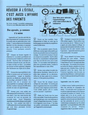   INFO-PARENTS COLOMBIE-BRITANNIQUE, 1996   , page 11