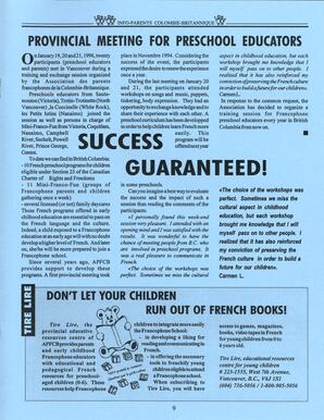   INFO-PARENTS COLOMBIE-BRITANNIQUE, 1996   , page 9