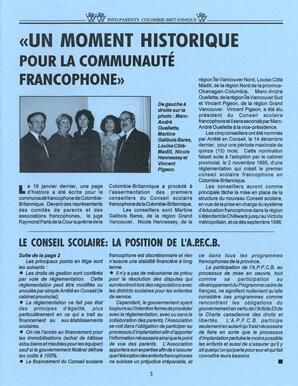   INFO-PARENTS COLOMBIE-BRITANNIQUE, 1996   , page 3