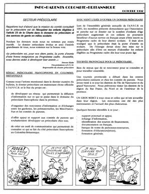   INFO-PARENTS COLOMBIE-BRITANNIQUE, 1992   , page 6