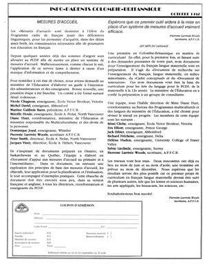   INFO-PARENTS COLOMBIE-BRITANNIQUE, 1992   , page 3