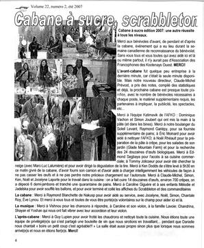   LA VOIX DES KOOTENAYS, 2007   , page 4