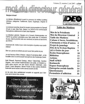   LA VOIX DES KOOTENAYS, 2007   , page 3