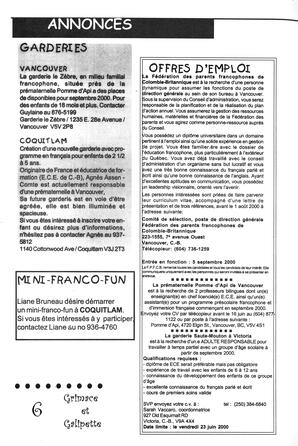   GRIMACE ET GALIPETTE, 2000   , page 6