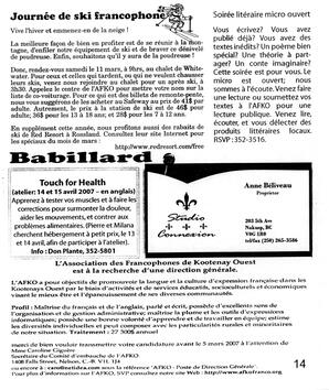   LA VOIX DES KOOTENAYS, 2007   , page 13