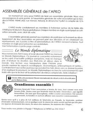  LA VOIX DES KOOTENAYS, 2006   , page 7