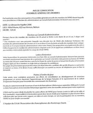   LA VOIX DES KOOTENAYS, 2006   , page 11