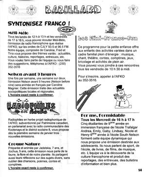   LA VOIX DES KOOTENAYS, 2005   , page 15