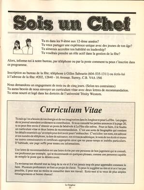   LE JONGLEUR, 1991   , page 21