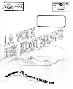   LA VOIX DES KOOTENAYS, 2005   , page 1