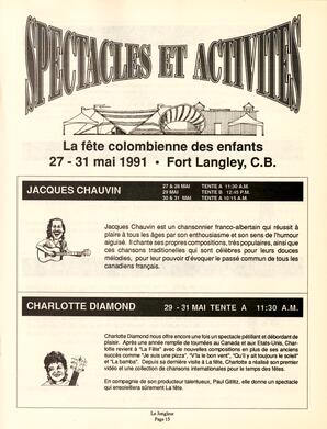   LE JONGLEUR, 1991   , page 15