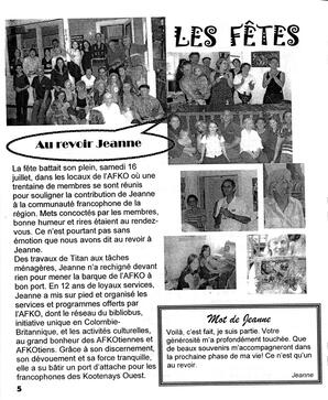   LA VOIX DES KOOTENAYS, 2005   , page 6