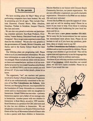   LE JONGLEUR, 1989   , page 5