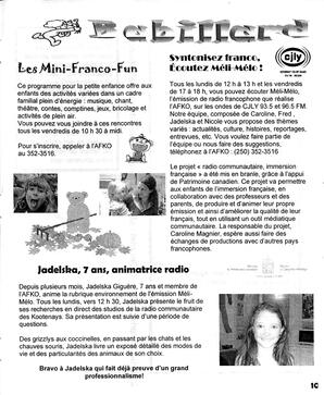   LA VOIX DES KOOTENAYS, 2005   , page 11