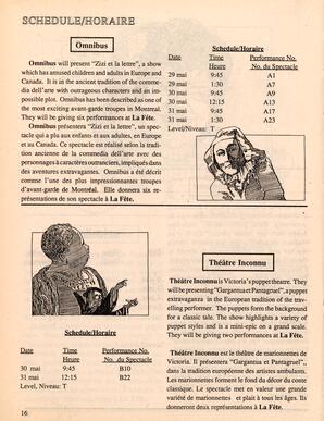   LE JONGLEUR, 1989   , page 16