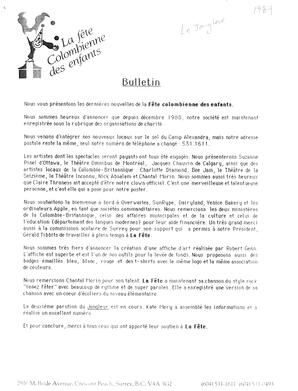  LE JONGLEUR, 1989   , page 1