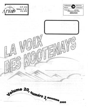   LA VOIX DES KOOTENAYS, 2005   , page 1