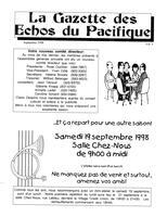 LA GAZETTE DES ÉCHOS DU PACIFIQUE, 1998