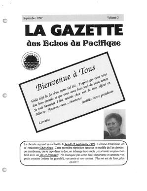   LA GAZETTE DES ÉCHOS DU PACIFIQUE, 1997   , page 1
