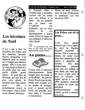   LA GAZETTE DES ÉCHOS DU PACIFIQUE, 1996   , page 2