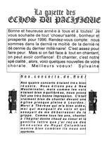 LA GAZETTE DES ÉCHOS DU PACIFIQUE, 1995