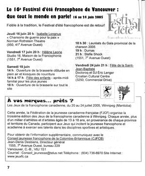   LA VOIX DES KOOTENAYS, 2005   , page 8
