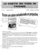 LA GAZETTE DES ÉCHOS DU PACIFIQUE, 2001
