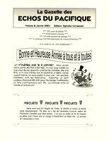LA GAZETTE DES ÉCHOS DU PACIFIQUE, 2001