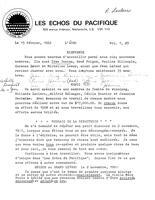 LA GAZETTE DES ÉCHOS DU PACIFIQUE, 1982
