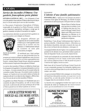   NOUVELLES COMMUNAUTAIRES, 2007   , page 8
