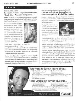   NOUVELLES COMMUNAUTAIRES, 2007   , page 13