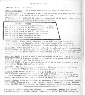   NOTRE-DAME DE LOURDES, 1983   , page 2