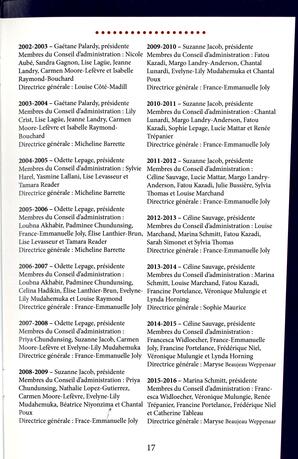   RÉSEAU-FEMMES CB, 2015   , page 19