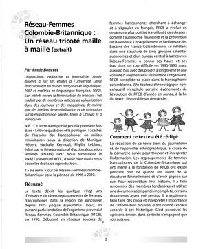   RÉSEAU-FEMMES CB, 2010   , page 3