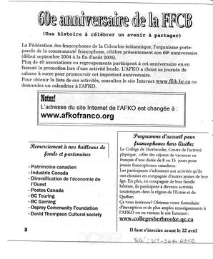  LA VOIX DES KOOTENAYS, 2005   , page 4