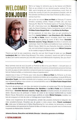   FESTIVAL DU BOIS, 2015   , page 4