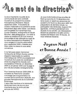  LA VOIX DES KOOTENAYS, 2004   , page 2