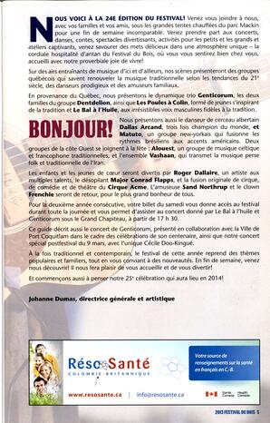   FESTIVAL DU BOIS, 2013   , page 5