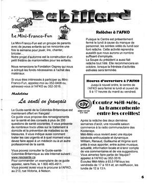   LA VOIX DES KOOTENAYS, 2004   , page 7