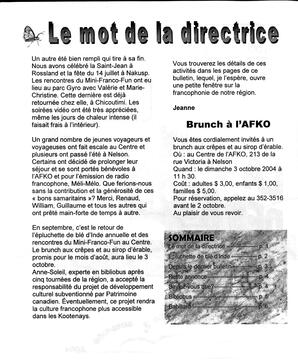   LA VOIX DES KOOTENAYS, 2004   , page 2